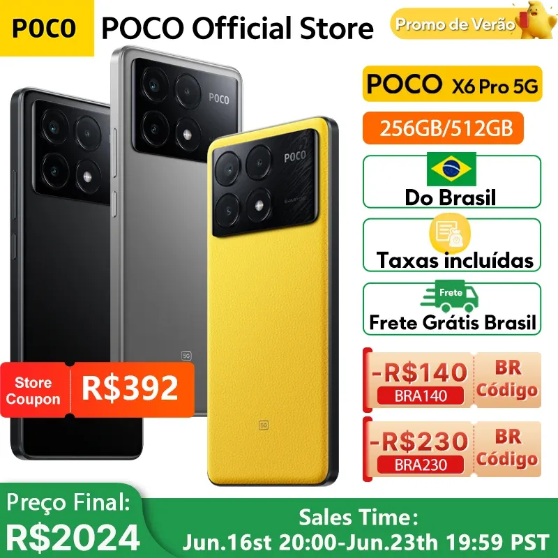 (br) Smartphone Xiaomi Poco X6 Pro 512GB / 12gb RAM