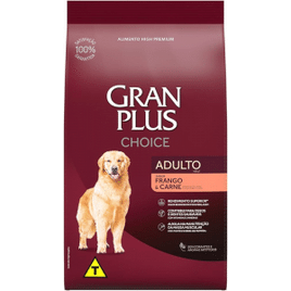 Ração Granplus Choice Frango E Carne Cães Adultos 10,1Kg