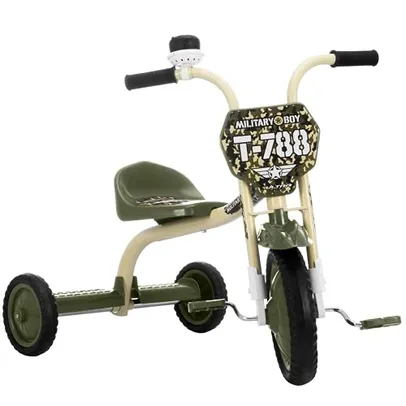 ULTRA BIKE Triciclo Top Boy Motoca Military, Verde Militar