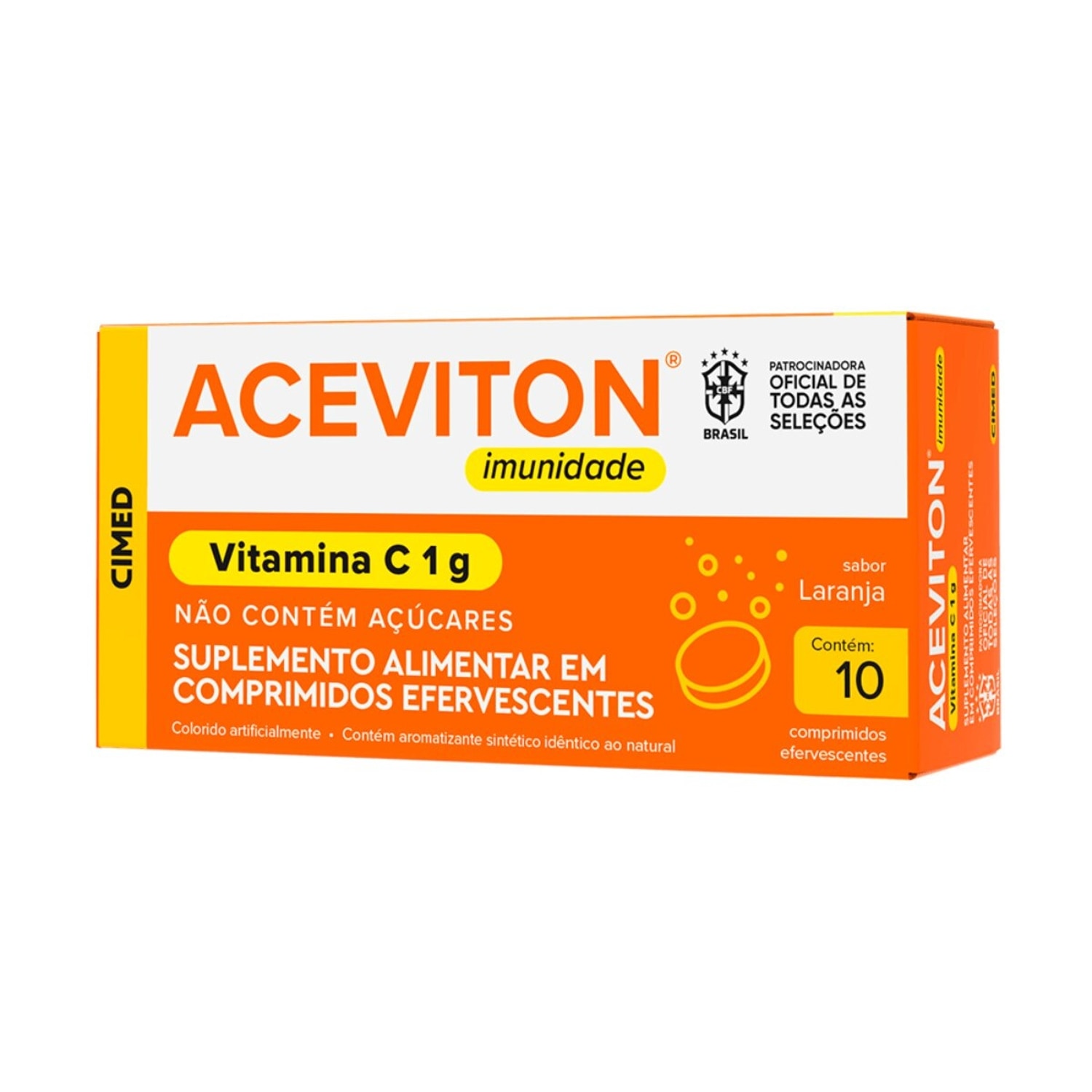 Aceviton 1g Sabor Laranja 10 Comprimidos Efervescentes