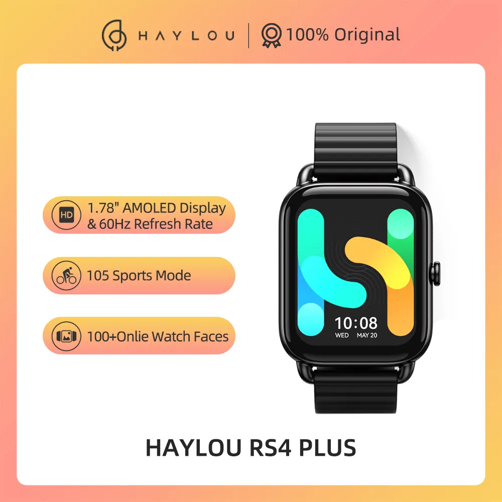 [R$142,18 Moedas][Taxa Inclusa] Smartwatch HAYLOU-RS4 Plus 1,78