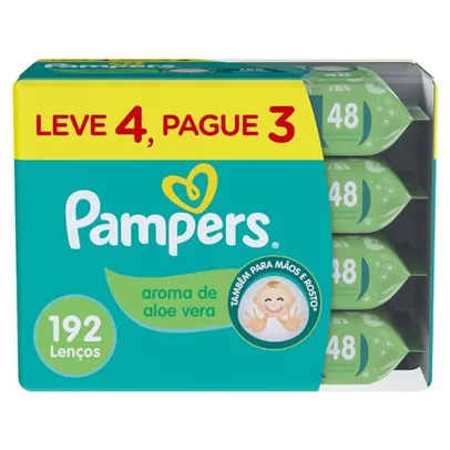 Pampers Lenços Umedecidos Aroma De Aloe Vera 192 Unidades