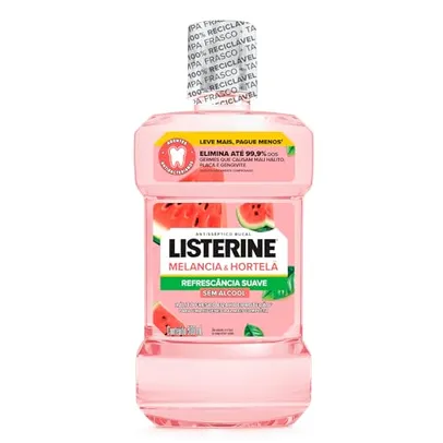 [REC R$16,9] LISTERINE® Melancia & Hortelã Enxaguante Bucal Sem Álcool, 500mL