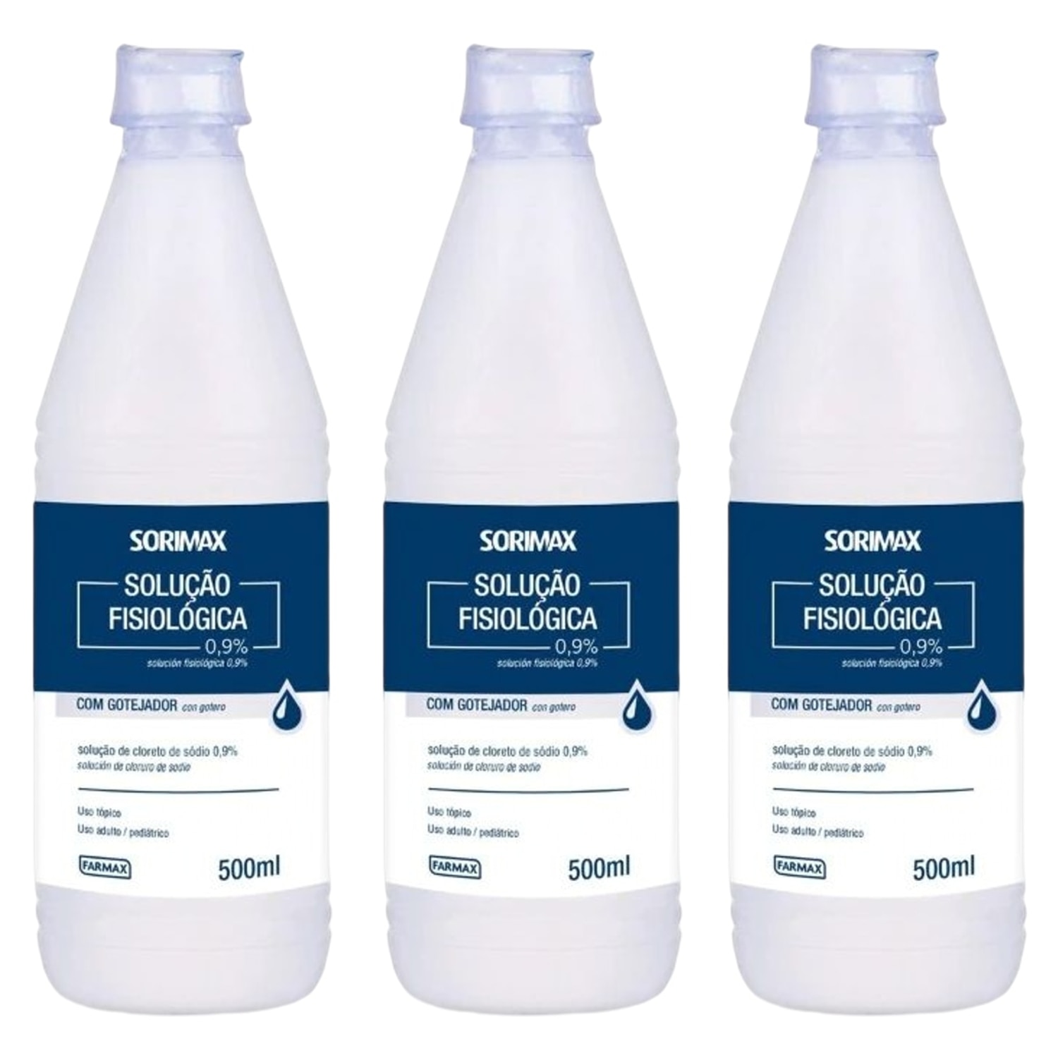 Kit 3 Unidades Soro Fisiológico Sorimax 0,9% 500ml