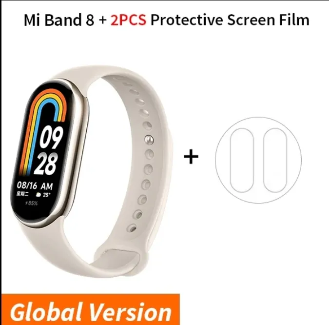 [TAXA INCLUSA] Xiaomi Mi band 8 versão global + 2 películas de proteção de tela