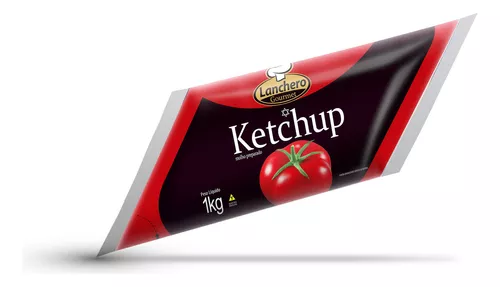 Ketchup Molho Tomate Premium Bag Com 1kg - Lanchero Gourmet