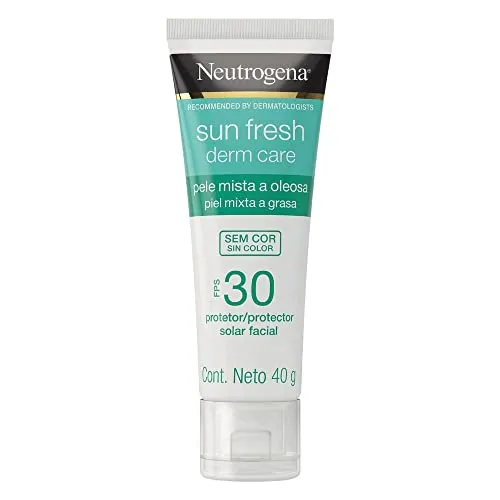 [REC] Neutrogena Sun Fresh Protetor Solar Facial Para Pele Oleosa Derm Care Sem Cor FPS 30, 40g