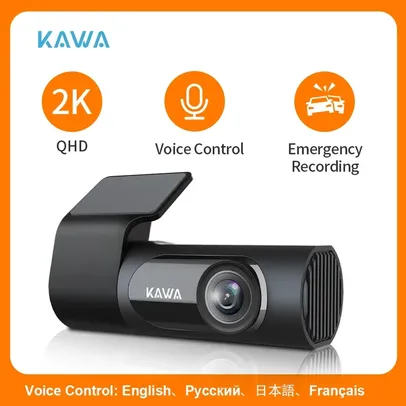 [App/Moedas/Taxa inclusa]Câmera dashcam Kawa D6 com comando de voz + Cartão 32gb