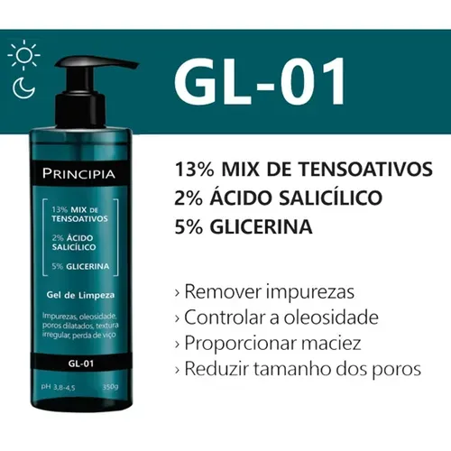 [ PRIME ] Gel de Limpeza Principia 2% Ácido Salicílico + 5% Glicerina com 350g