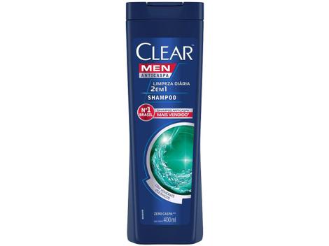 [C. Ouro R$17,81] Shampoo Clear Men Limpeza Diária 2 em 1 400ml