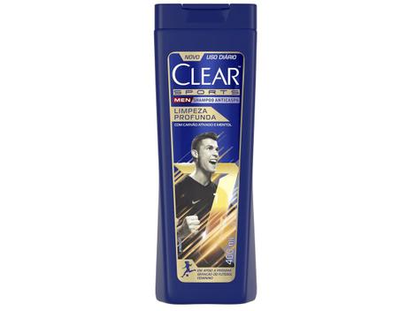 Shampoo Anticaspa Clear Men Sports - Limpeza Profunda 400ml