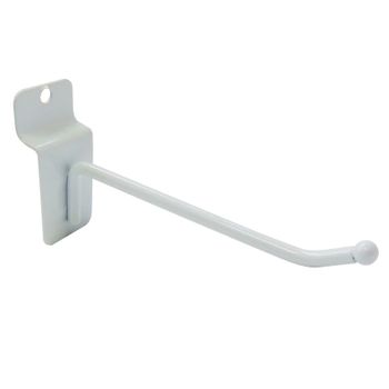 Gancho Simples Aço Branco para MDF Canaletado 15cm MS ABC