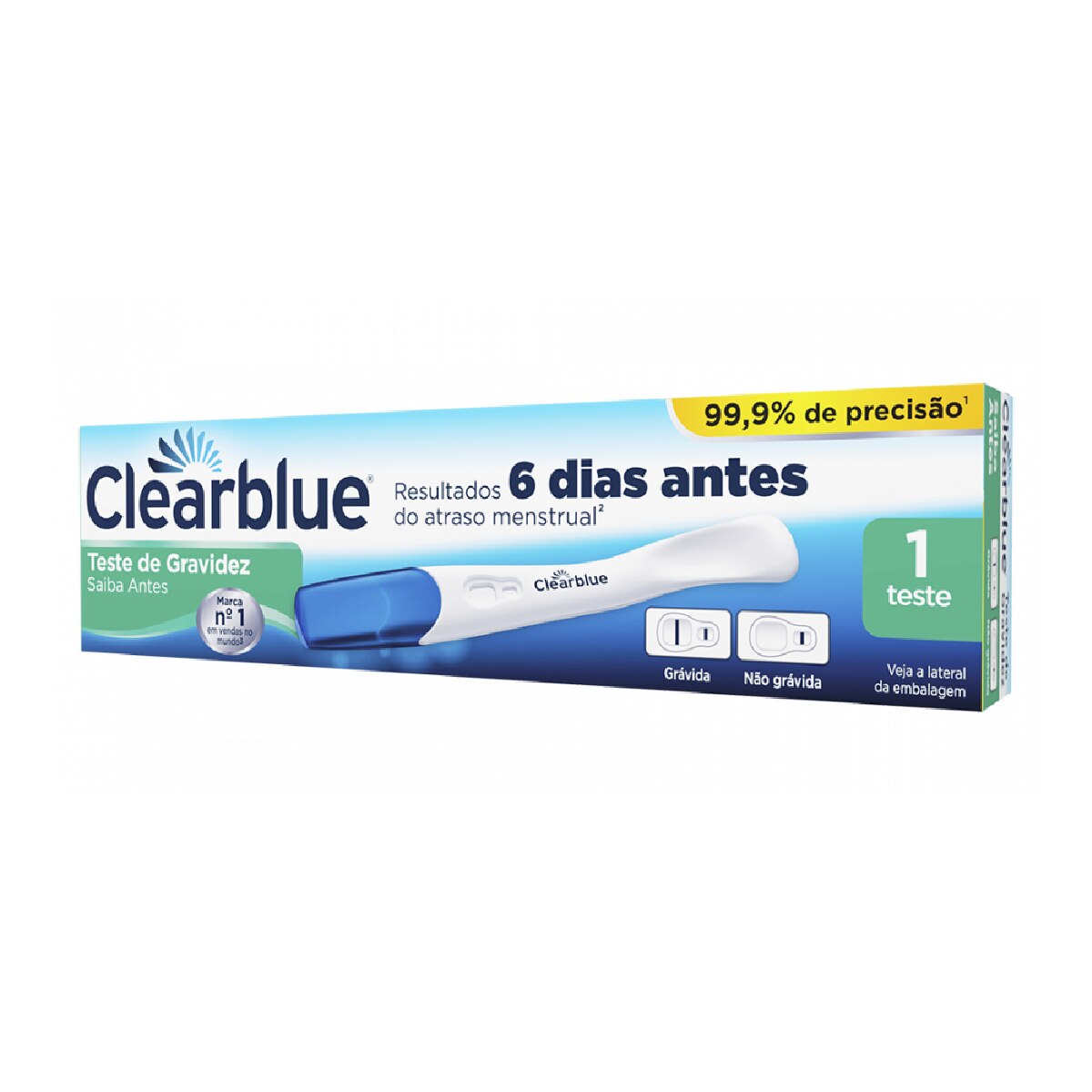 Teste de Gravidez Clearblue Saiba Antes 1 Unidade