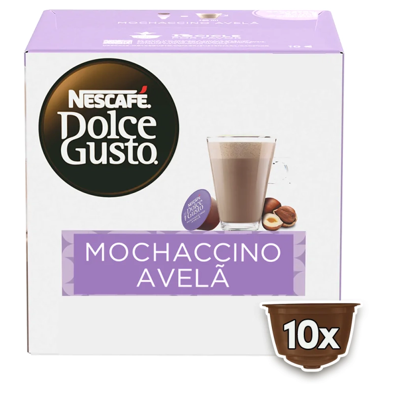 Caixa Cápsulas de Café Nescafé Dolce Gusto Mochaccino Avelã - 10 Unidades
