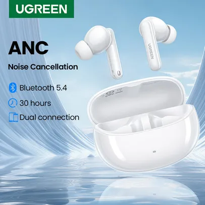 Fone Bluetooth 5.4 UGREEN Hitune T3 Pro, cancelamento de ruído ativo, fones intra-auriculares