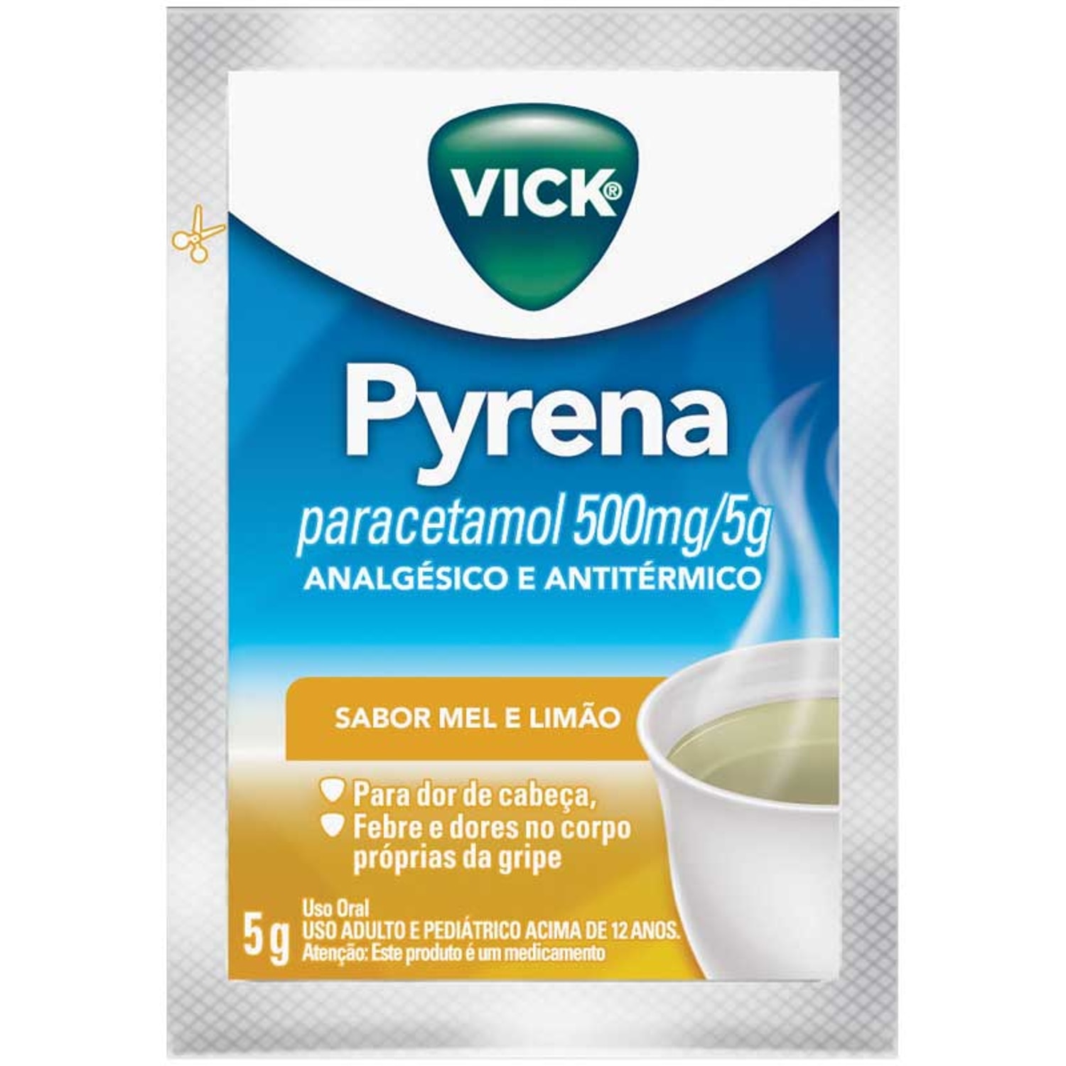 Vick Pyrena Mel e Limao 500mg 5g