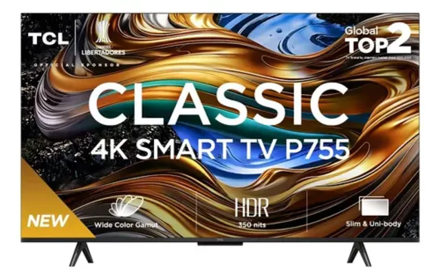 TCL Classic 4K Smart Tv 65P755 Google Tv Dolby Preto