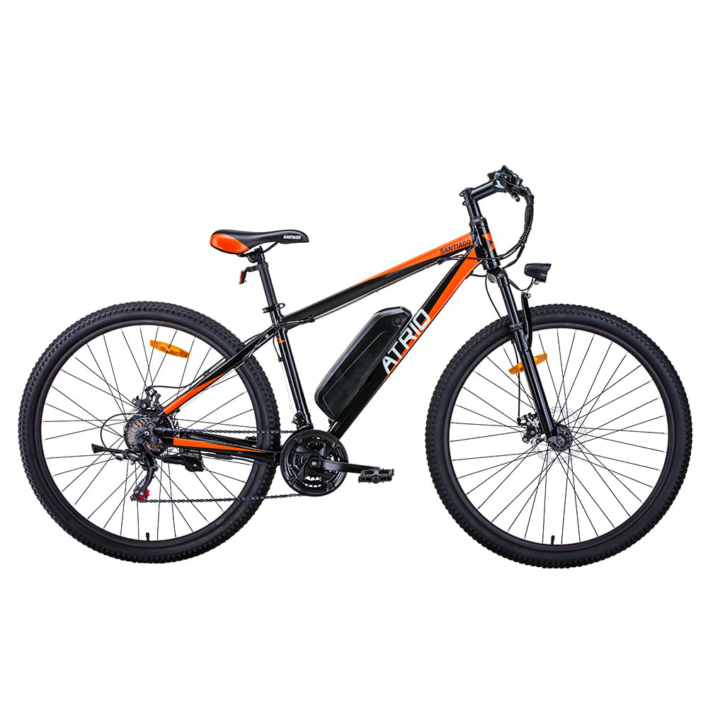 (AME R$2220) Bicicleta Elétrica Santiago Aro 29 Quadro 17 350W 10Ah Freio a Disco 21V Shimano - Atrio - BI209
