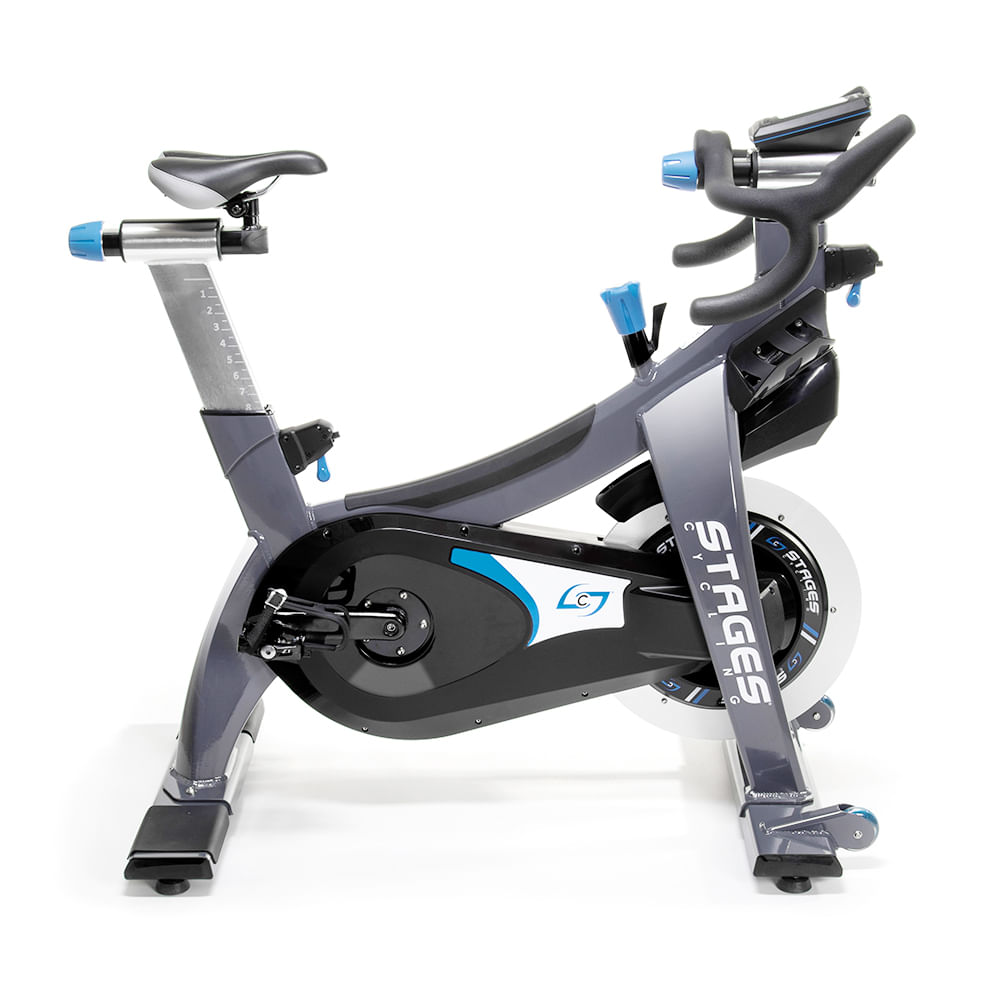 (AME R$14565) Bike Spinning Sc3 Stages Bluetooth Incluso Potenciometro Lcd Res Mag Carenagem Carbono Profissional Wellness - GY010