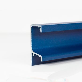 Perfil Puxador Alumínio M02 18mm Azul Petróleo 3m Leo