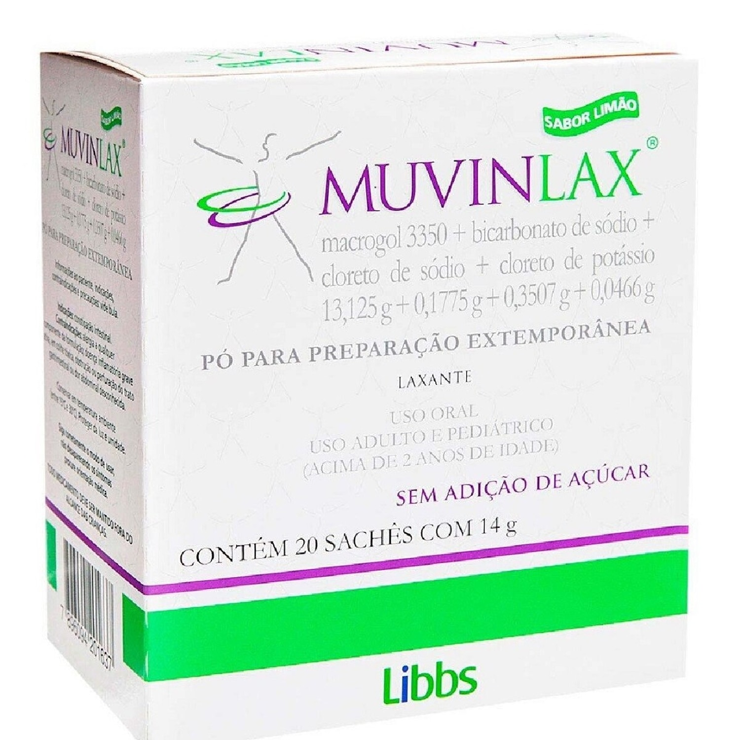 Muvinlax Sabor Limao 20 Saches 14g