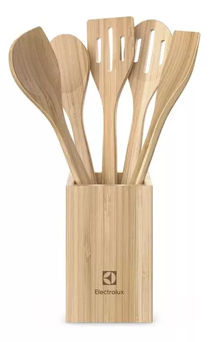 Conjunto Utensílios De Bambu Para Cozinha 6 Peças Electrolux