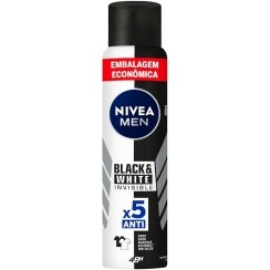 Desodorante Antitranspirante Aerosol Nivea Invisible Black & White - 200ml