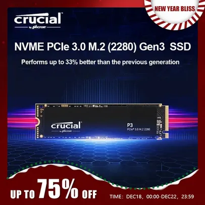 SSD NVME 3.0 Crucial P3 1TB