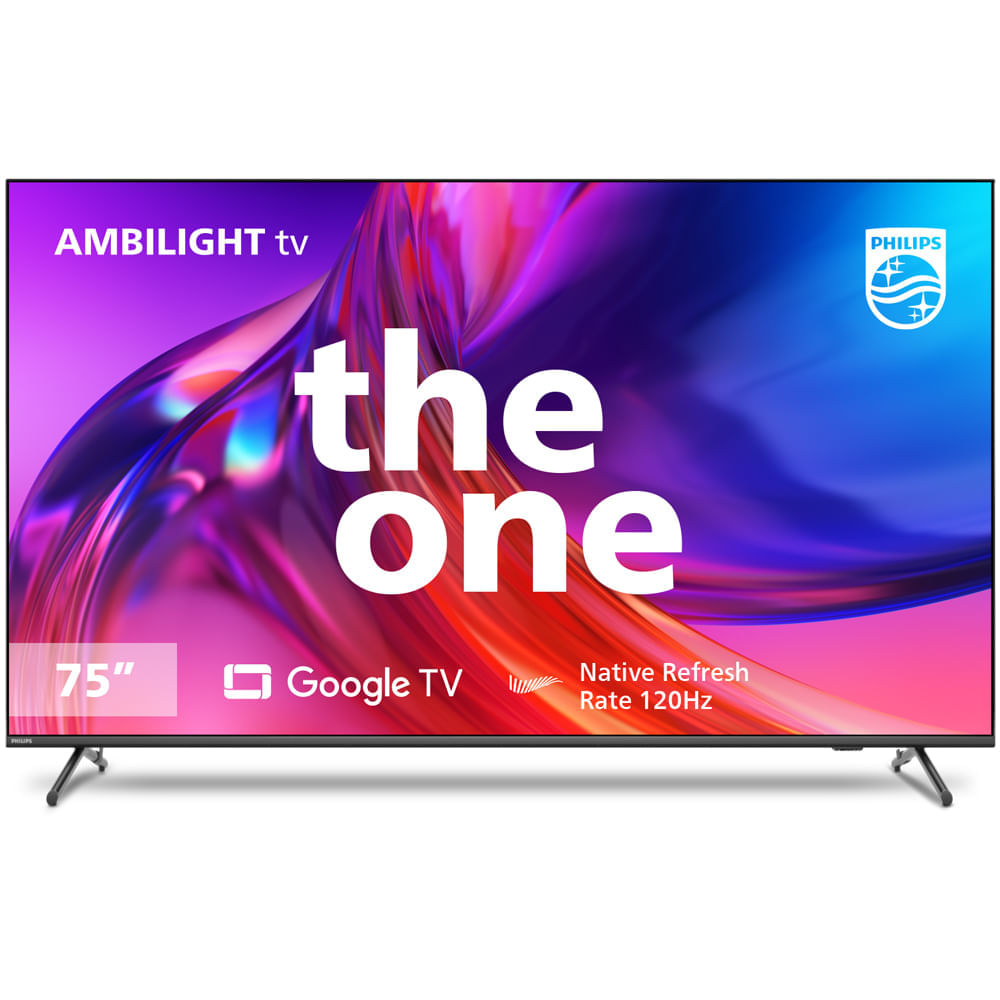 Smart TV Philips 75" Ambilight The One LED 4K UHD Google TV 75PUG8808/78