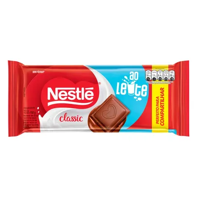 (Levando 5) Chocolate NESTLÉ CLASSIC ao Leite 150g (TAMANHO FAMÍLIA)