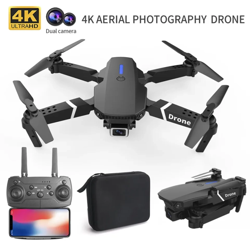 Drone Profissional Zangão E88 com Câmera