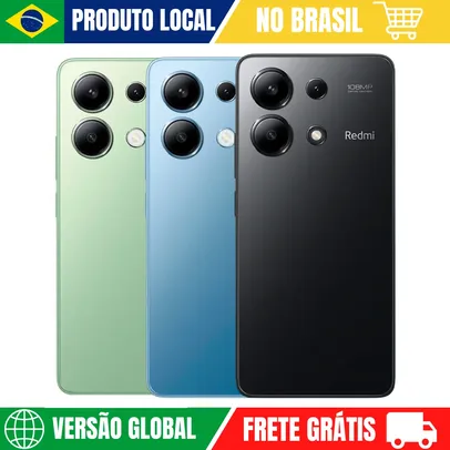 [DoBrasil] Smartphone Xiaomi Redmi Note 13 4G 6/128GB Versão global