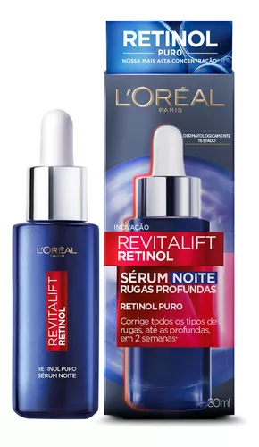 Sérum Facial Antirrugas L'Oréal Paris Revitalift Retinol Noturno - 30ml