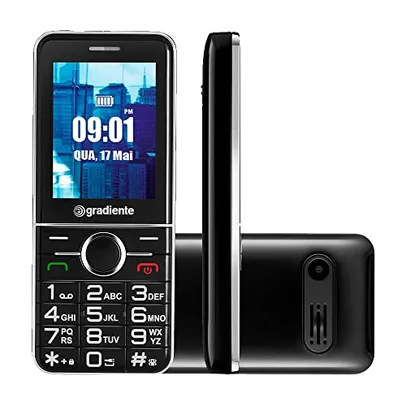 Celular Gradiente GSM Vibe.205D DualChip 2,4" GFP205P - Preto