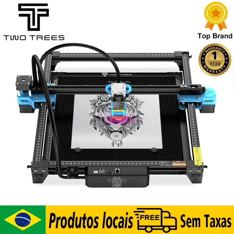 Maquina de Gravação a Laser TwoTrees TTS-55 Pro Laser Engraver With Wifi Offline Control 80W