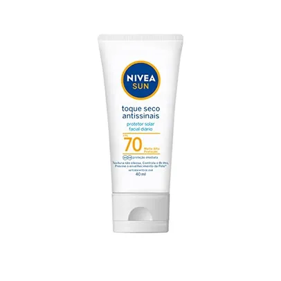 Protetor Solar Facial Nivea Sun FPS70 - Toque Seco Antissinais e Alta Proteção