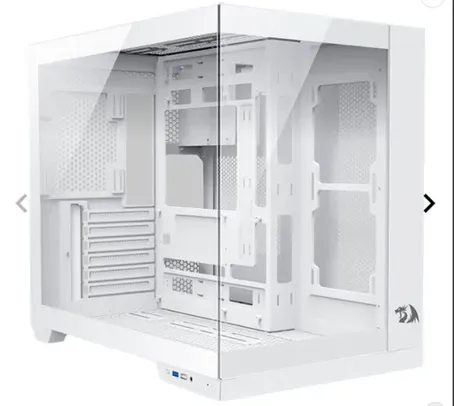 GABINETE REDRAGON WIDELOAD PRO, MID-TOWER, LATERAL DE VIDRO, BRANCO