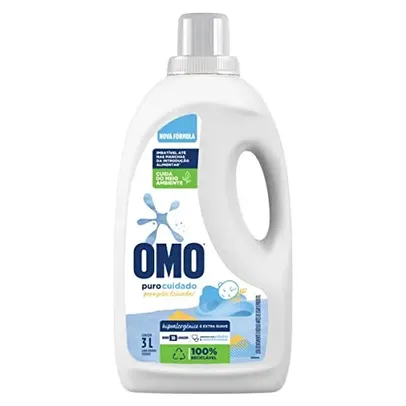 [PRIME/R$19 un] 4 Sabão Líquido Omo Puro Cuidado 3L