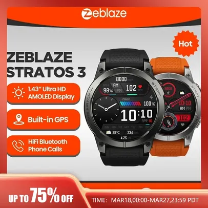 [Taxa Inclusa/Moedas] Smartwatch Zeblaze Stratos 3