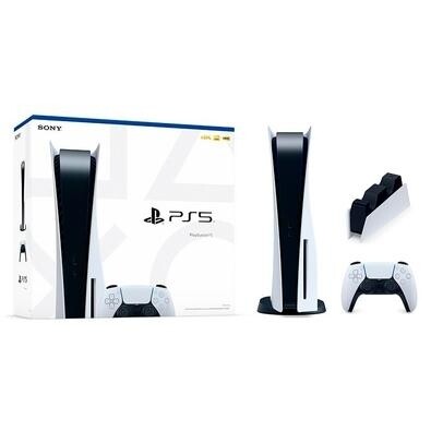 Console PlayStation 5 - PS5 Sony (Com leitor de Disco) + Base de Carregamento Sony DualSense