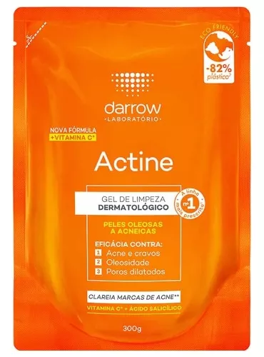 Gel de limpeza Darrow actine em refil com vitamina C 300g