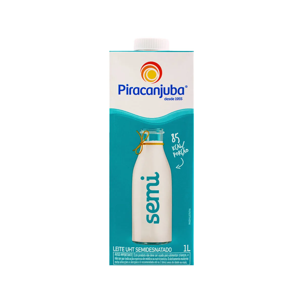 (Levando 23un R$ 82,57) Leite Semidesnatado Piracanjuba 1 Litro