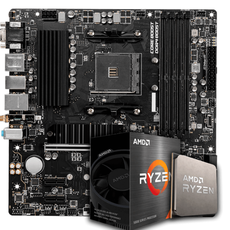 Kit Upgrade AMD Ryzen 5 5600GT + Placa Mãe ASRock A520M-HVS