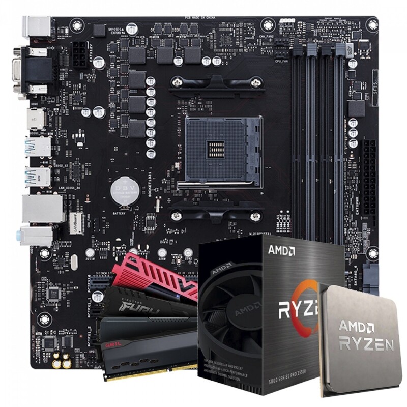 Kit Upgrade Processador Ryzen 5 5600 + Placa Mãe Biostar B450MHP + Memória RAM 16GB DDR4