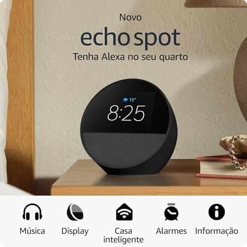 Smart Speaker Echo Spot com Alexa (2024)
