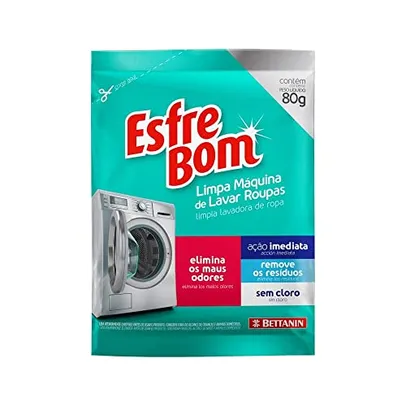 (Rec)Limpa Máquina de Lavar Roupas Sachê de 80 g, Linha EsfreBom, Bettanin.