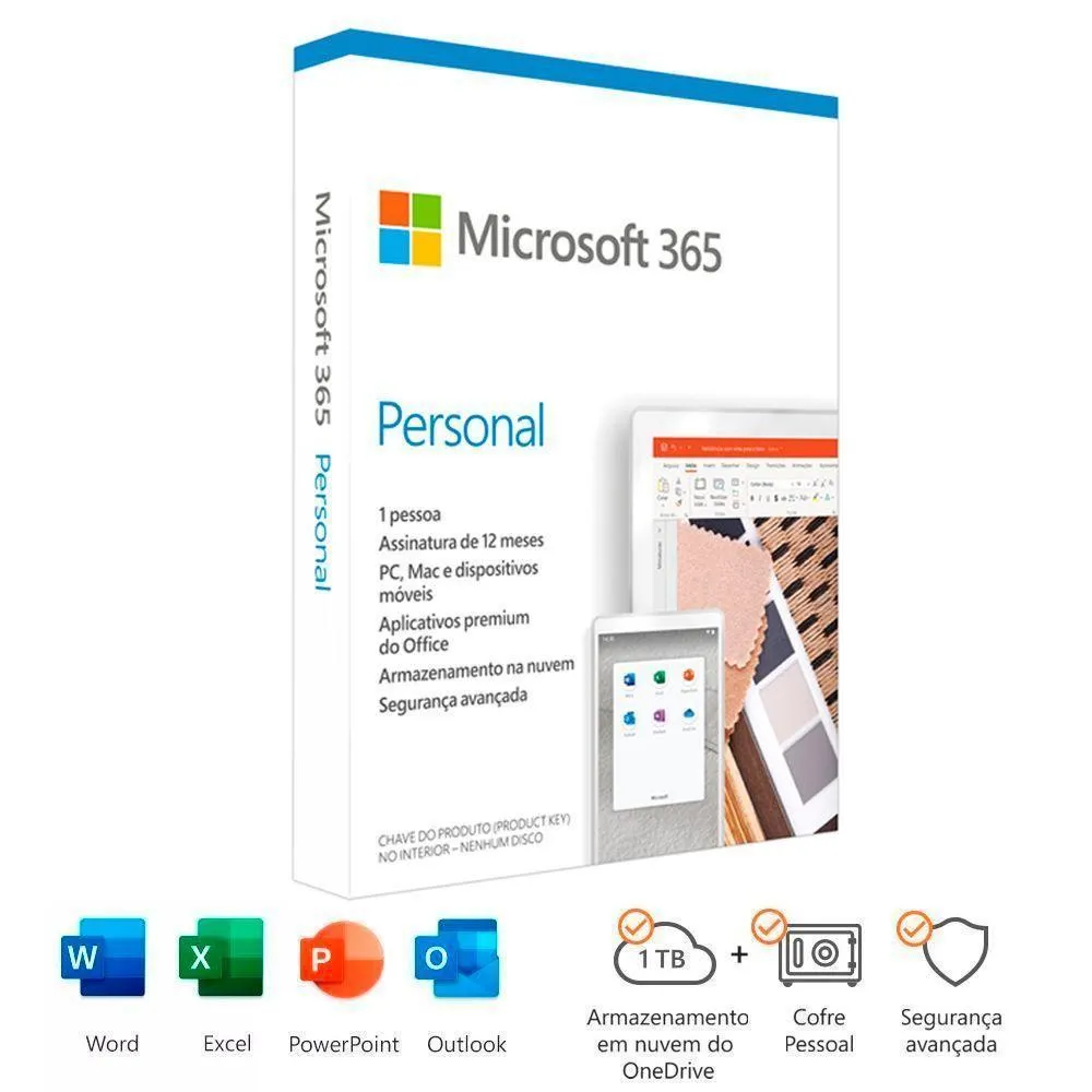 Licença Microsoft Office 365 Personal + 1TB Nuvem