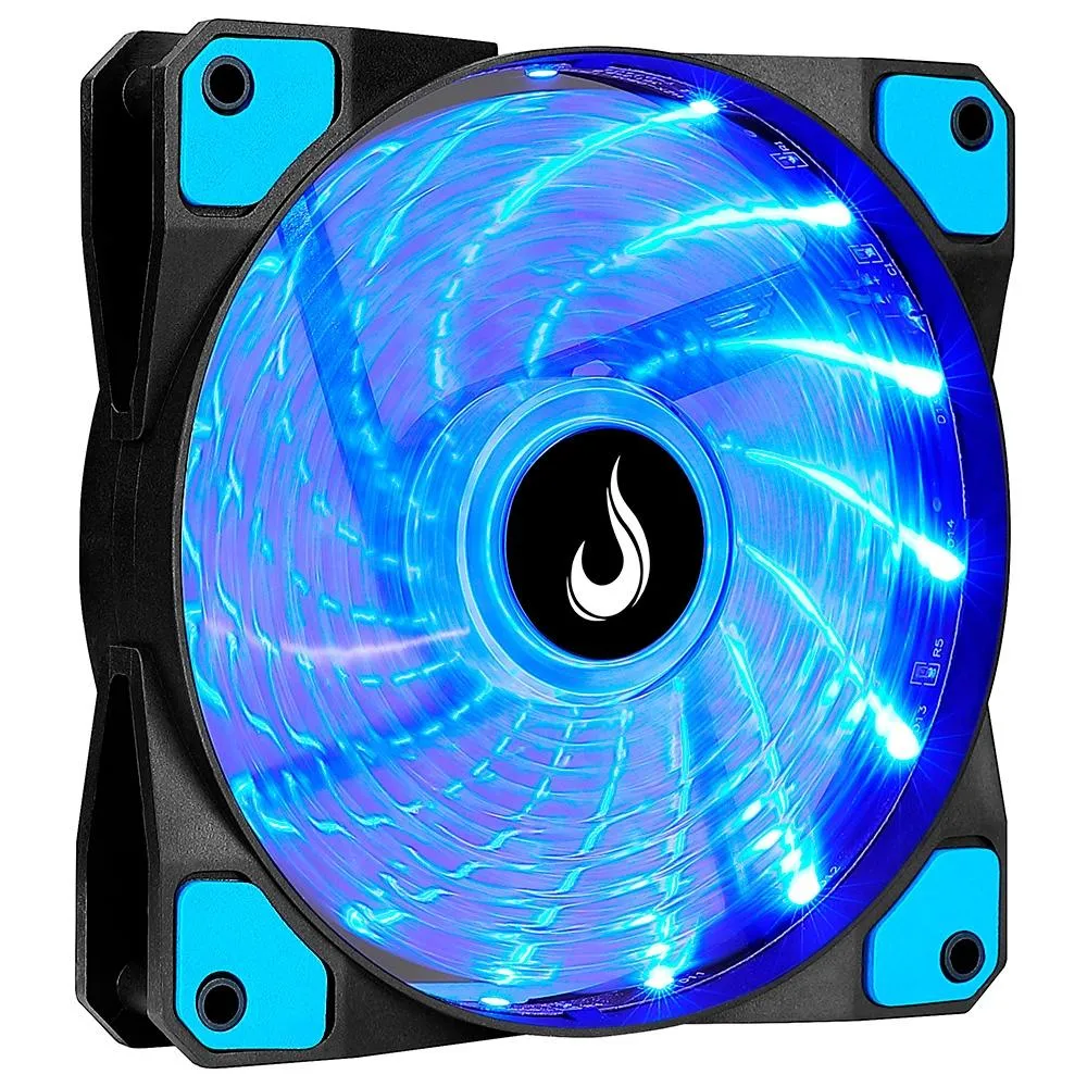 Ventoinha Rise Mode Wind W1, 120mm, LED Azul, Preto - RM-WN-01-BB