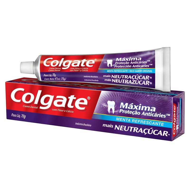 Creme Dental Colgate Máxima Proteção Anticáries Neutraçúcar Menta 70g