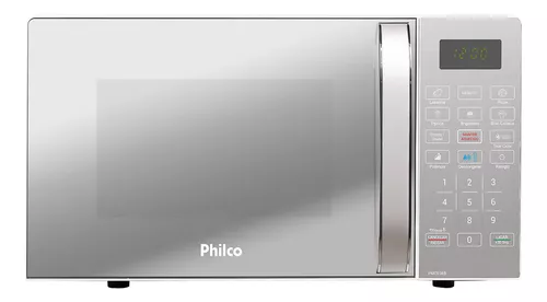 Micro-Ondas Philco 20L Branco com Porta Espelhada - PMO23EB